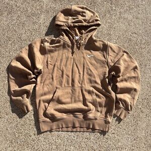 Nike Tan Light Brown Hoodie with Logo Size Small